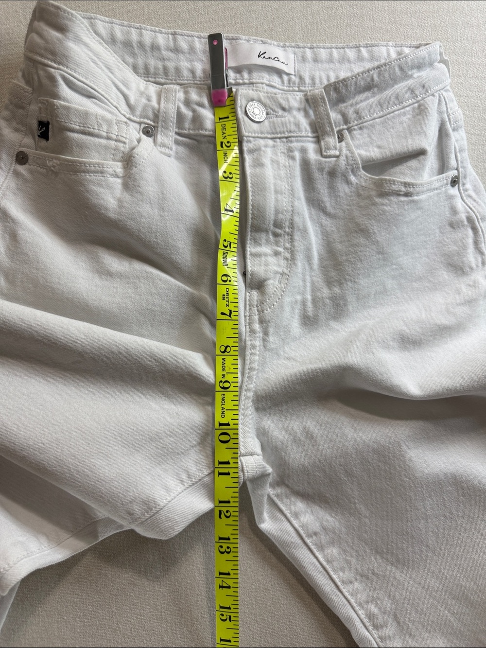 KanCan White Frayed-Hem Straight Leg Jeans - Picture 5 of 8